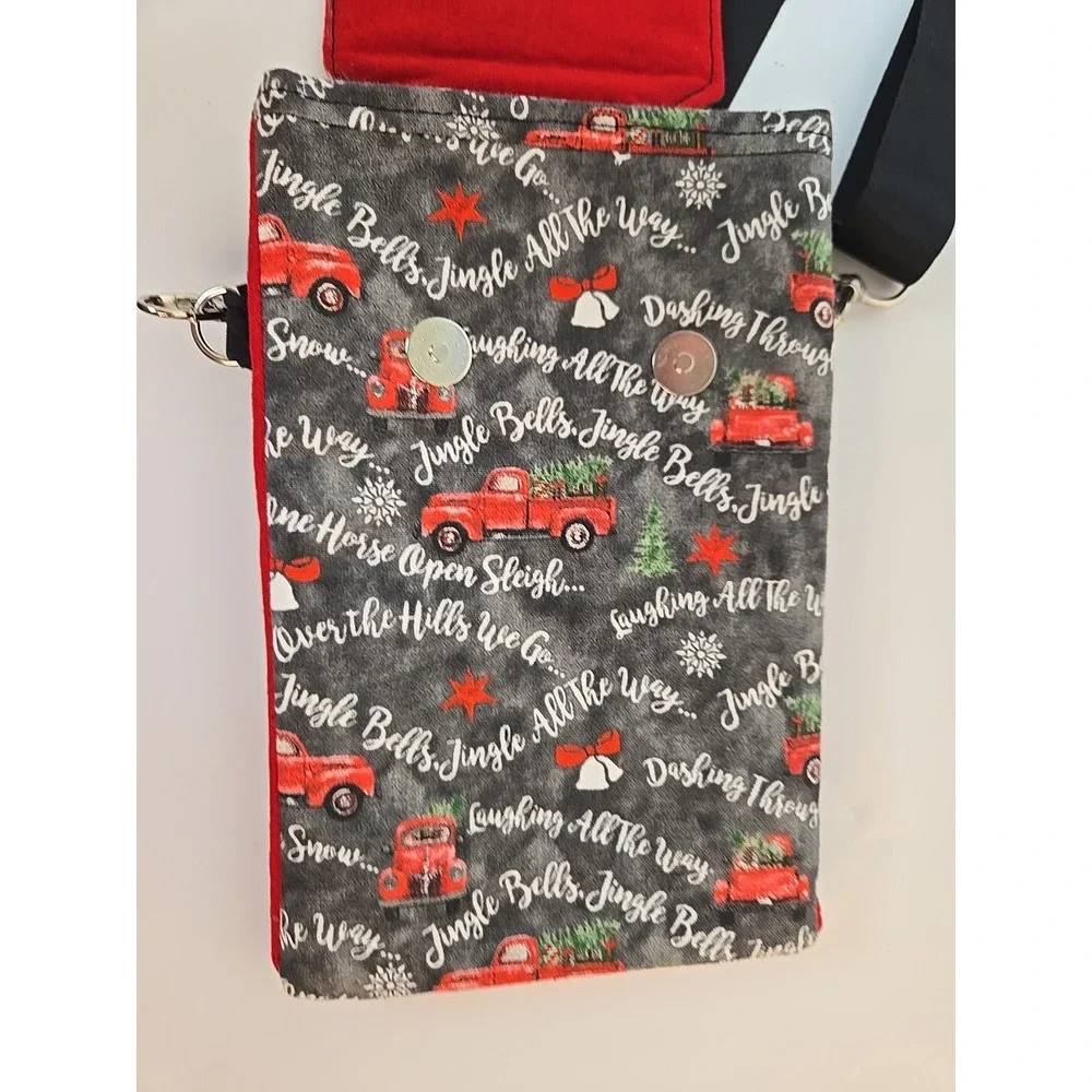 Crossbody Bag  Holiday Red Truck Seasonal New Handmade